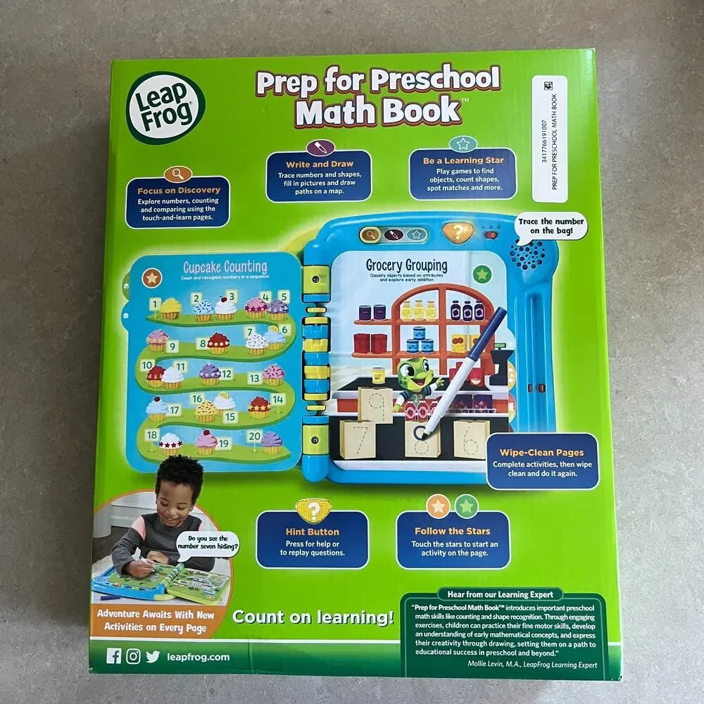 LeapFrog Prep for Preschool Math Book NEW